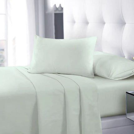 ELAFY LUXURY MICROFIBER FITTED SHEET 25CM DEEP EXTRA SOFT FEELS LUXURIOUS 137cm*190cm / DUCK EGG - The Fusion Mart UK