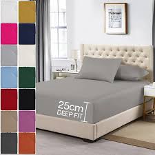 ELAFY LUXURY MICROFIBER FITTED SHEET 25CM DEEP EXTRA SOFT FEELS LUXURIOUS - The Fusion Mart UK