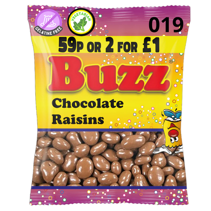 BUZZ CHOCOLATE RAISINS 59P