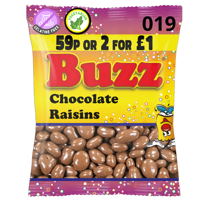 BUZZ CHOCOLATE RAISINS 59P