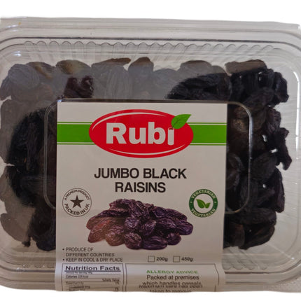 Jumbo Black Raisins-100g, 200g, 450g, 750g - The Fusion Mart UK