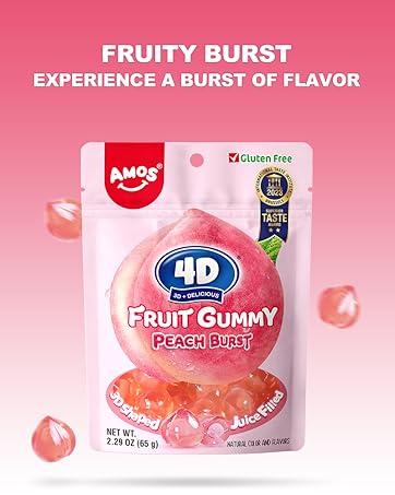 4 D FRUITGUMMY PEACH BRUST - The Fusion Mart UK