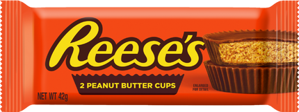 Two cups of Reese's Peanut Butter from The Fusion Mart UK, showing the creamy peanut butter in clear containers.