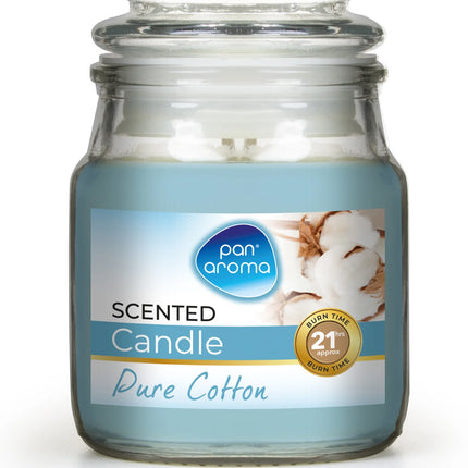Pan Aroma Small Jar Scented Candle With Lid Fluffy Towels - The Fusion Mart UK