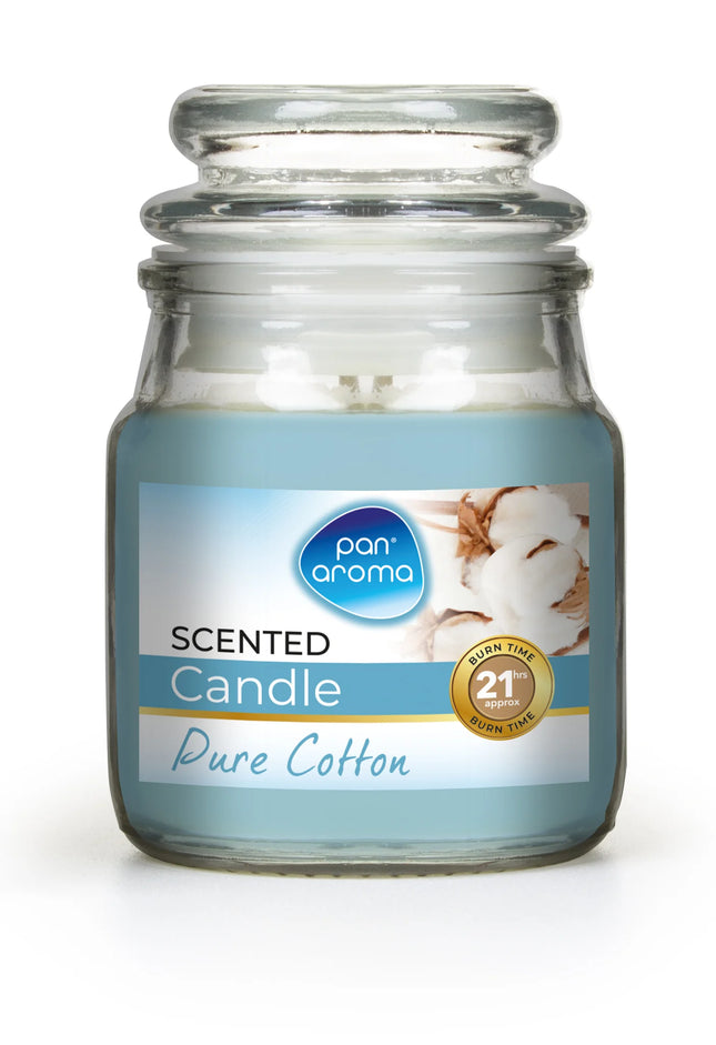 Pan Aroma Small Jar Scented Candle With Lid Fluffy Towels - The Fusion Mart UK