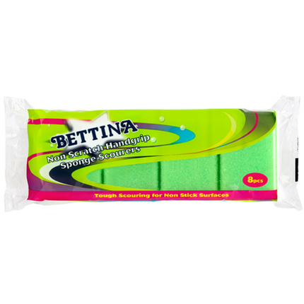 Bettina Handgrip Sponge Scourers 8 Pack - The Fusion Mart UK