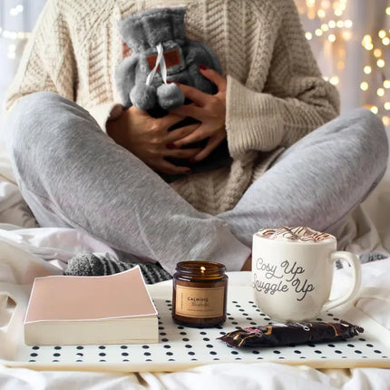 Birthday Gift Set For Women, Mum, Her, Friend, Sister, Mothers Day Gifts, Christmas Gifts For Women, Valentines Day - Mug, 1.5L Hot Water Bottle, Fluffy Socks, Scented Candle & Cocoa Powder - The Fusion Mart UK