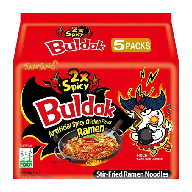 BULDAK  SPICY RAMEN PINK / YELLOW/ 2X SPICYANY 1FOR 5.99 5 PACK - The Fusion Mart UK