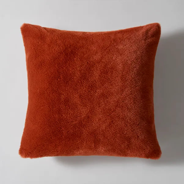 OHS FELIX FLANNEL CUSHION COVE RUST - The Fusion Mart UK