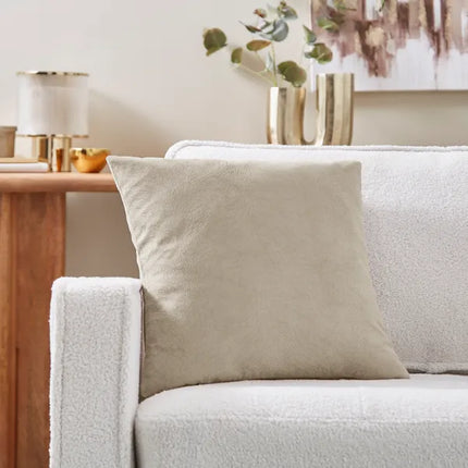 SIENNA MATTE VELVET CUSHION COVERS NATURAL - The Fusion Mart UK