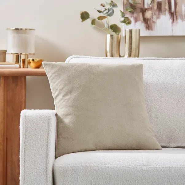 SIENNA MATTE VELVET CUSHION COVERS NATURAL - The Fusion Mart UK
