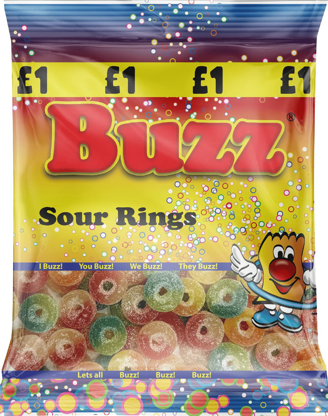 BUZZ SWEETS SUPER SOUR RINGS - The Fusion Mart UK