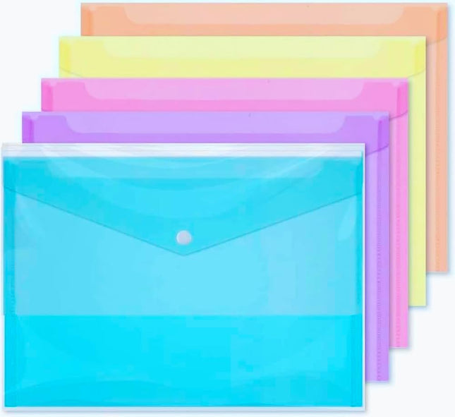 A4 Carry Folders Assorted Colours 3 Pack