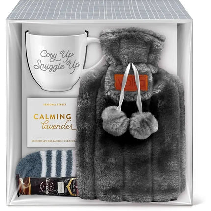 Birthday Gift Set For Women, Mum, Her, Friend, Sister, Mothers Day Gifts, Christmas Gifts For Women, Valentines Day - Mug, 1.5L Hot Water Bottle, Fluffy Socks, Scented Candle & Cocoa Powder - The Fusion Mart UK