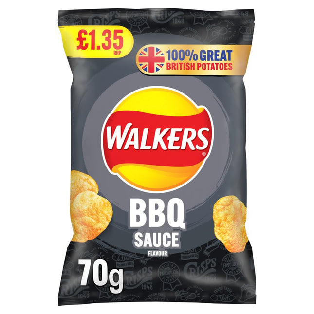 WALKERS BBQ CRISPS 70G