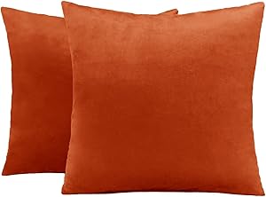 SIENNA MATTE VELVET CUSHION CVOVERS BRUNT ORANGE - The Fusion Mart UK