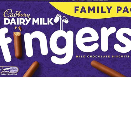 Cadbury Dairy Milk Fingers Milk Chocolate Biscuits, Crunchy Biscuits Coated in Milk Chocolate