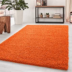Fluffy Large Shaggy Rug Rust50 x 80 CM / Rust - The Fusion Mart UK