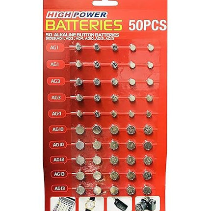 High Power Batteries- 50 Pcs - The Fusion Mart UK