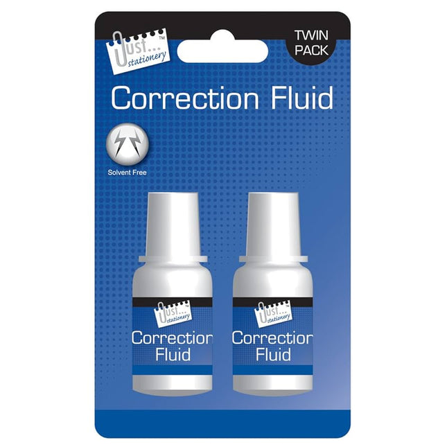 Just Stationery Correction Fluid 2 Pack - The Fusion Mart UK