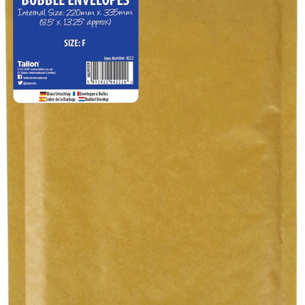 Just Stationery Size F Peel & SealBubble Envelopes 220mm X 335mm 3 pack - The Fusion Mart UK