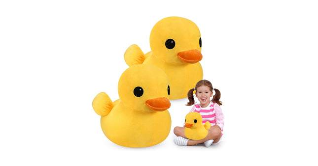 MOLUTIAN 2-Size Kawaii Big Yellow Duck Plush Doll - Sof - The Fusion Mart UK