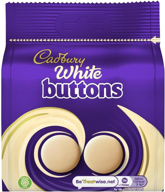 Cadbury White Buttons Chocolate Bag - The Fusion Mart UK