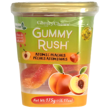 Cheery Chews Gummy Rush Atomic Peaches 175g - The Fusion Mart UK