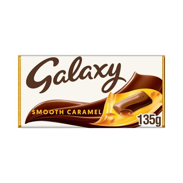 Galaxy Caramel chocolate bar from The Fusion Mart UK, showing the 135g bar with caramel-filled milk chocolate.