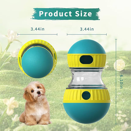 Rotating Rolling Slow Feeder Dog Toy - Intera… GREEN - The Fusion Mart UK