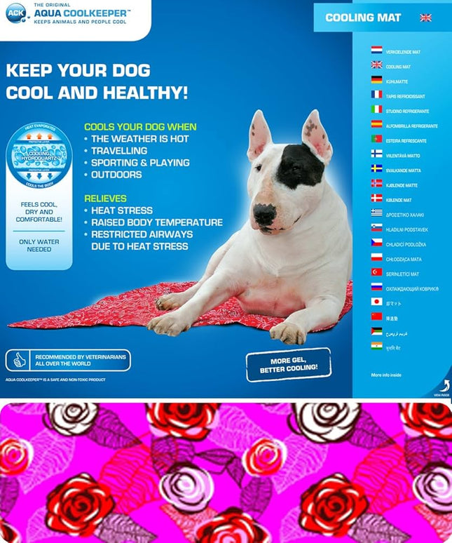 AQUA COOLKEEPER PET COOLING MAT PACIFIC BLUE 80*90CM - The Fusion Mart UK