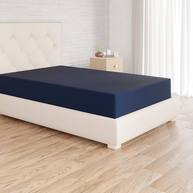 M FITTED NAVY SINGLE SHEET 91*193CM - The Fusion Mart UK