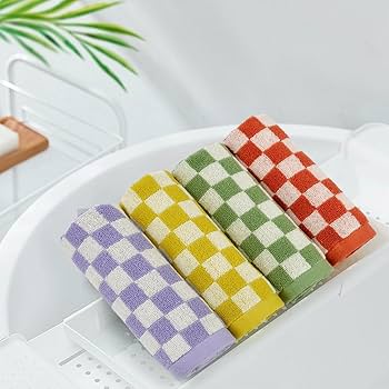 4pcs Large Checkered Kitchen Cleaning Cloth 4 PC