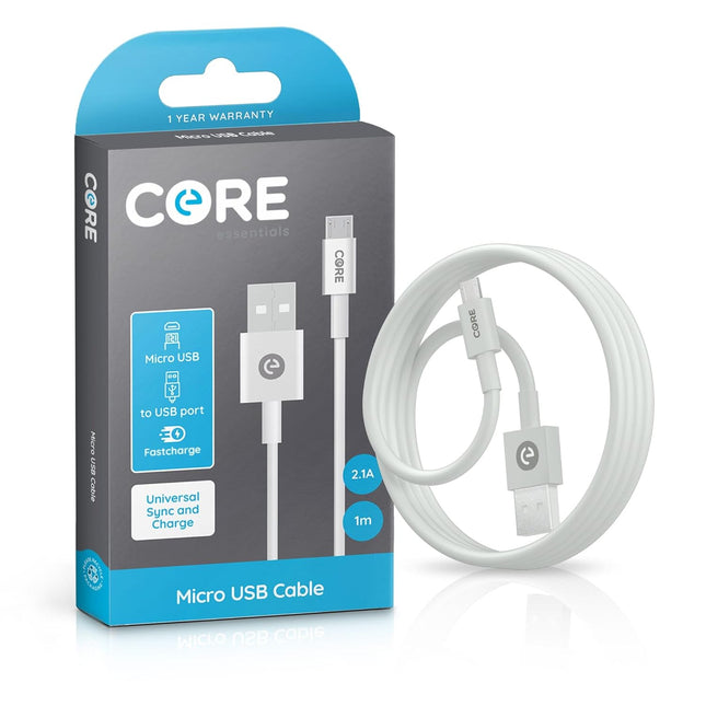 CORE MICRO USB CABLE 1M TYPE A TO MICRO USB
