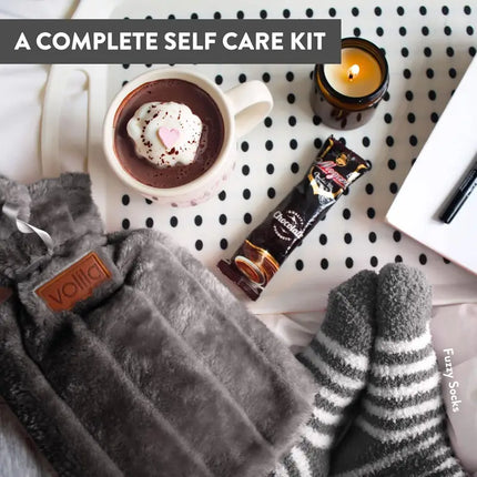 Birthday Gift Set For Women, Mum, Her, Friend, Sister, Mothers Day Gifts, Christmas Gifts For Women, Valentines Day - Mug, 1.5L Hot Water Bottle, Fluffy Socks, Scented Candle & Cocoa Powder - The Fusion Mart UK