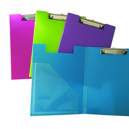 A4 Clipboard With Cover Assorted Colours - The Fusion Mart UK