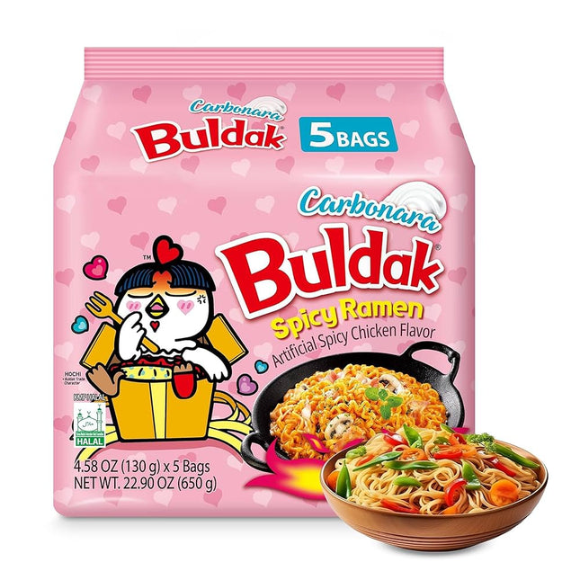 BULDAK  SPICY RAMEN PINK / YELLOW/ 2X SPICYANY 1FOR 5.99 5 PACK - The Fusion Mart UK