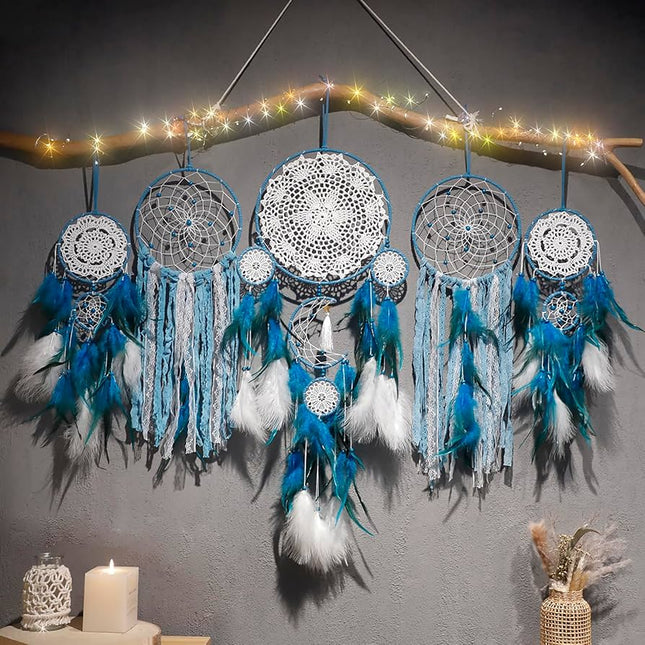 1pc Vintage Handwoven Dream Catcher, Bohemian Art W - The Fusion Mart UK