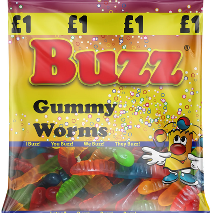 BUZZ SWEETS GUMMY WORMS - The Fusion Mart UK