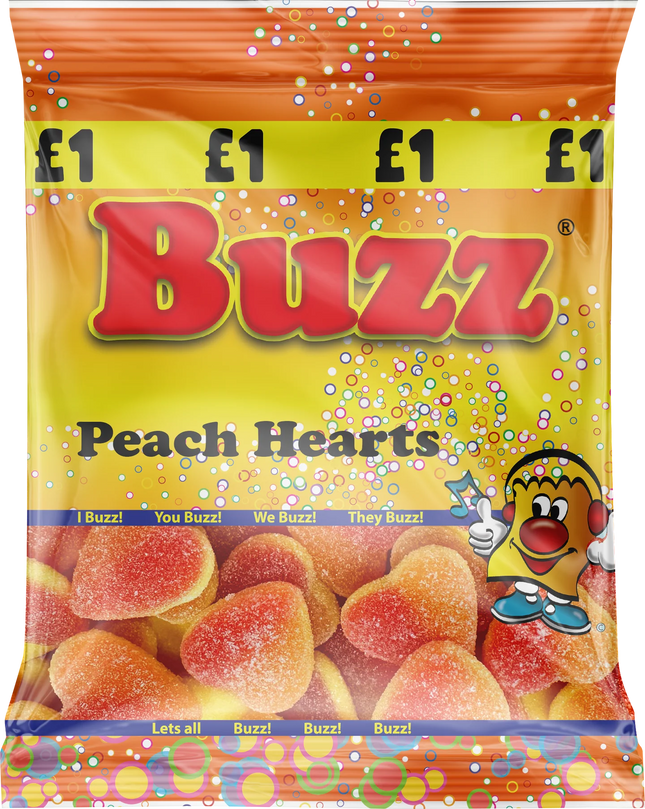 BUZZ SWEETS PEACH HEART - The Fusion Mart UK