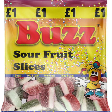 BUZZ SWEETS SOUR FRUIT SLICES