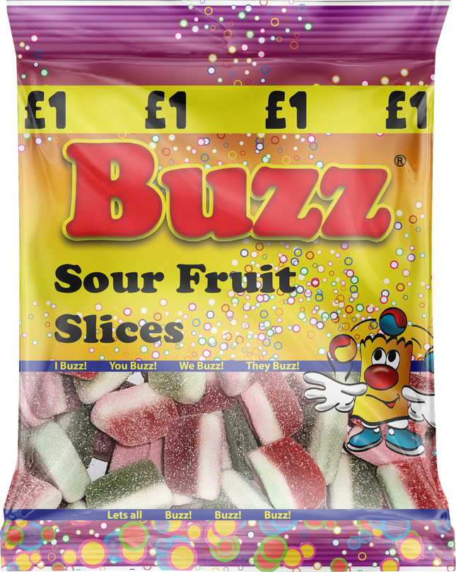 BUZZ SWEETS SOUR FRUIT SLICES