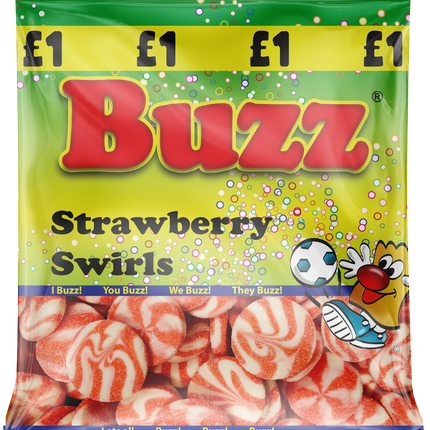 BUZZ SWEETS STRAWBERRY SWIRLS - The Fusion Mart UK