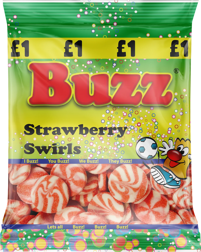 BUZZ SWEETS STRAWBERRY SWIRLS - The Fusion Mart UK