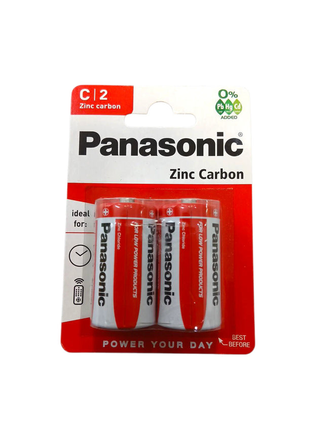 C/2 Panasonic Zinc Carbon Battery - The Fusion Mart UK