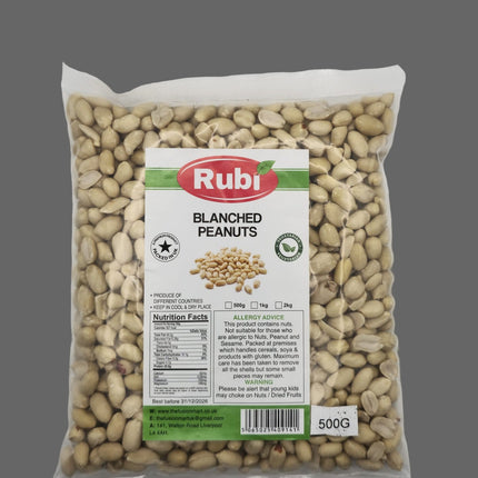Blanched Peanuts- Rubi-500g, 1Kg, 2Kg, 5Kg - The Fusion Mart UK
