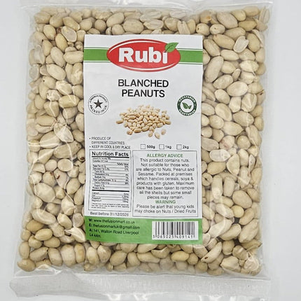 Blanched Peanuts- Rubi-500g, 1Kg, 2Kg, 5Kg - The Fusion Mart UK