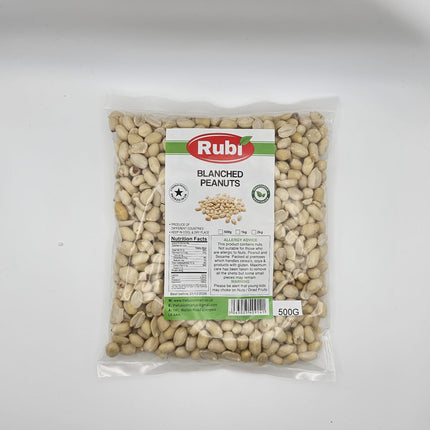 Blanched Peanuts- Rubi-500g, 1Kg, 2Kg, 5Kg - The Fusion Mart UK