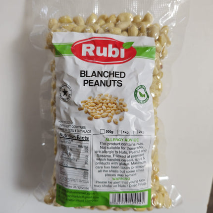 Blanched Peanuts- Rubi-500g, 1Kg, 2Kg, 5Kg - The Fusion Mart UK
