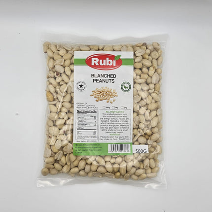 Blanched Peanuts- Rubi-500g, 1Kg, 2Kg, 5Kg - The Fusion Mart UK